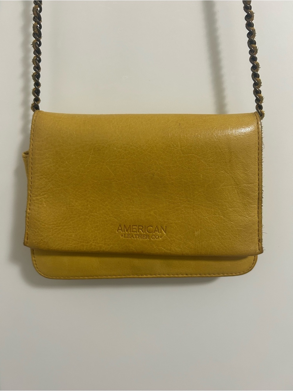 American Leather Co Yellow Crossbody Summer Bag